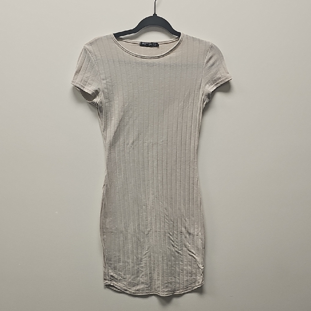 Ribbed Short Sleeve Dress